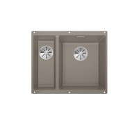 Blanсo SUBLINE 340/160-U SILGRANIT PuraDur серый беж (чаша справа) с отв.арм. InFino