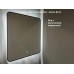 Зеркало Relisan MONA BLACK 800x800 с подсветкой