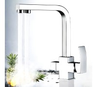 Rona Хром. Смеситель для кухни с подключением фильтра для воды AS-875-01