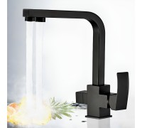 Rona Чёрный. Смеситель для кухни с подключением фильтра для воды AS-875-05