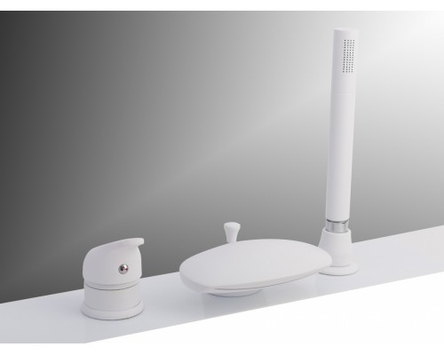 Смеситель на борт ванны VELLA KIT (3 эл.) ASD WHITE