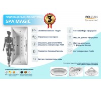 SPA magic - сенсор (6 гидро;8 magic; 12 Шиацу; 4 Евромик; 8 джет Звёздный дождь)